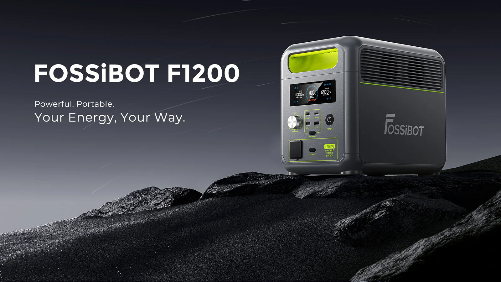 新品 FOSSiBOT F1200 ポータブル電源 1200W FOSSiBOT F1200 小型ポータブル電源 | 防災推奨・車中泊