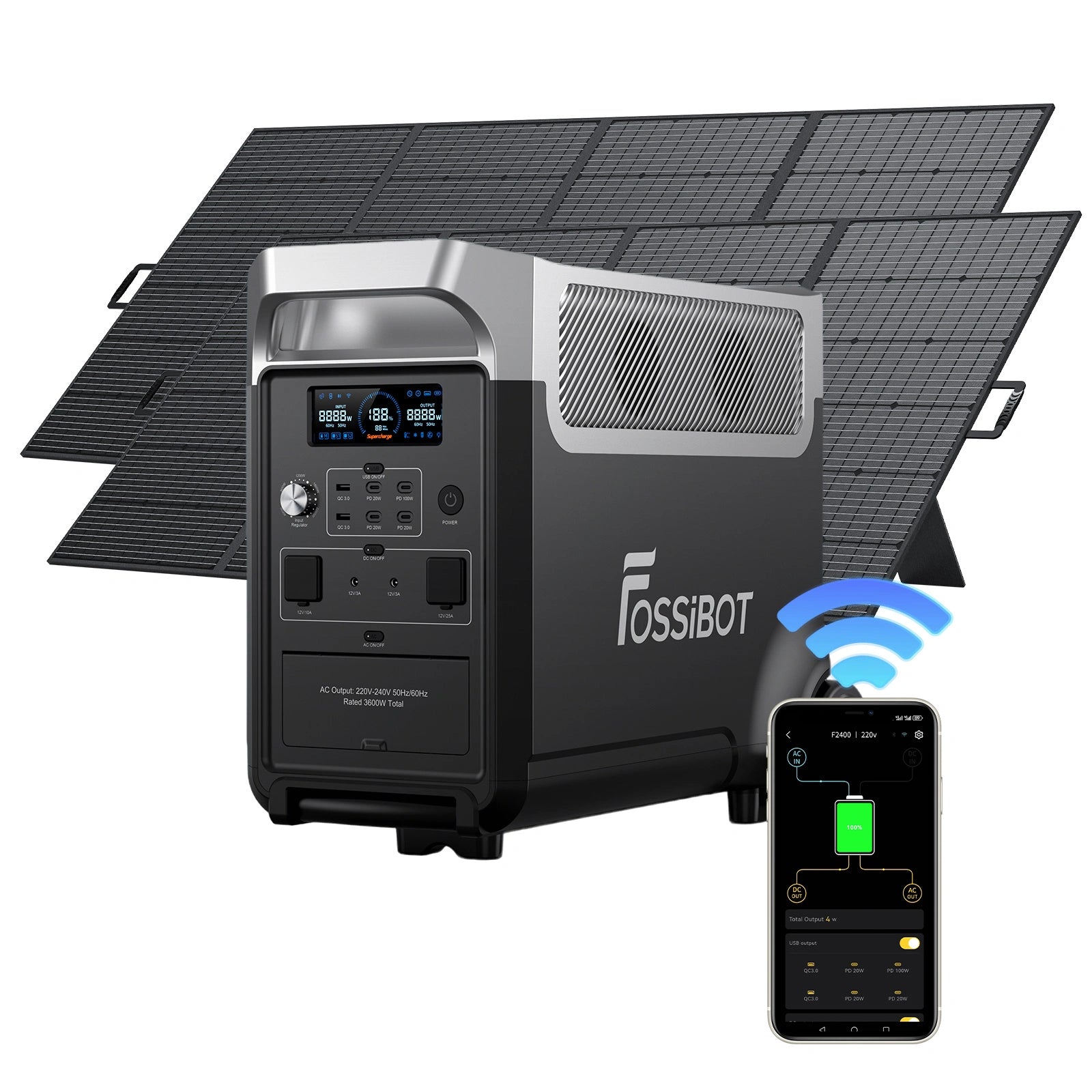 【新品】 FOSSiBOT F3600 Pro ポータブル電源 FOSSiBOT F3600 Pro Portable Power Station | 3,600W 3,840Wh