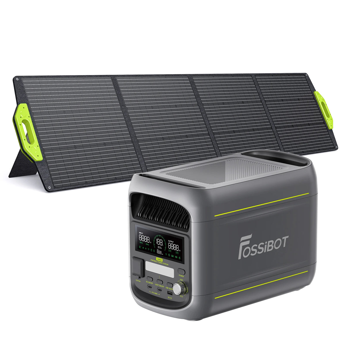 FOSSiBOT F1800+1×SP200 Portable Solar Panel (200W)